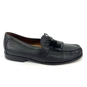 Johnston & Murphy Men's 9.5 Black Leather Tassel Dress Loafer